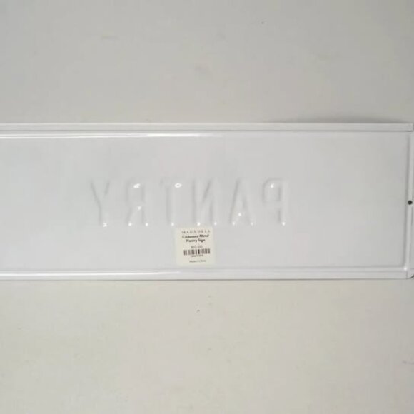 MAGNOLIA HOME  Farmhouse Embossed Metal Pantry Sign - Picture 2 of 5